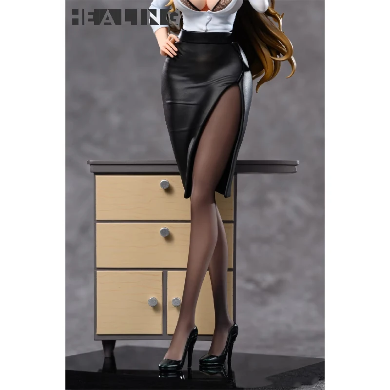 Genuine Original HEALING Female Boss Kuroshima Shio PVC 1/7 24CM  Anime Figures Collectible Model Doll Statuette Ornament Toys