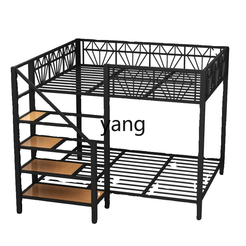 

LTT wrought iron elevated bed small apartment household bed frame dormitory multi-function thickened double bed