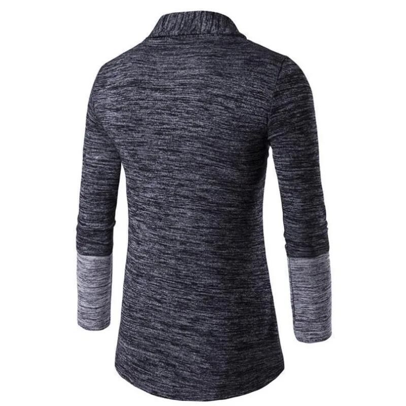 Nuovo maglione da uomo retrò Cardigan da uomo con cuciture a contrasto colore a maniche lunghe Slim-fit maglione giacca Jaqueta Masculina Inverno