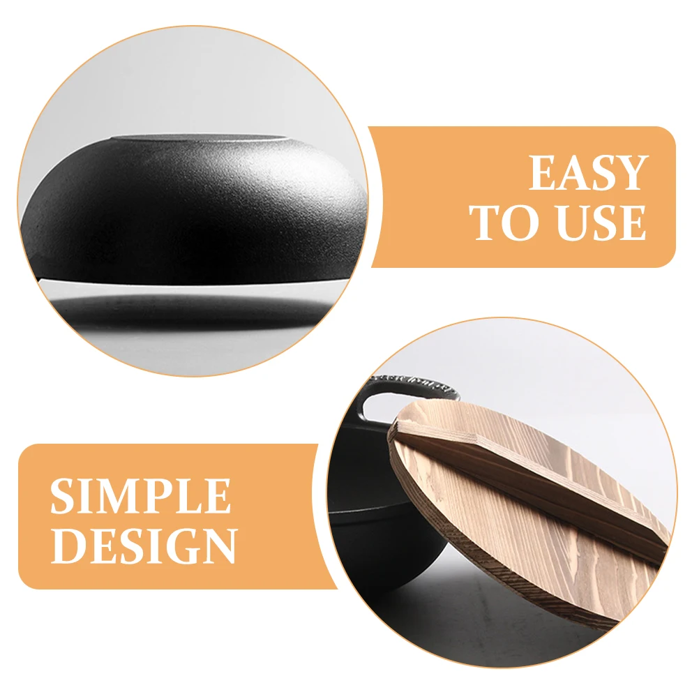 

Sturdy Cast Iron Non-Stick Soup Cooking Pan For Home Outdoor Thick Heat Resistant Iron Pot Camping Picnic Stir Fry Hot Pot