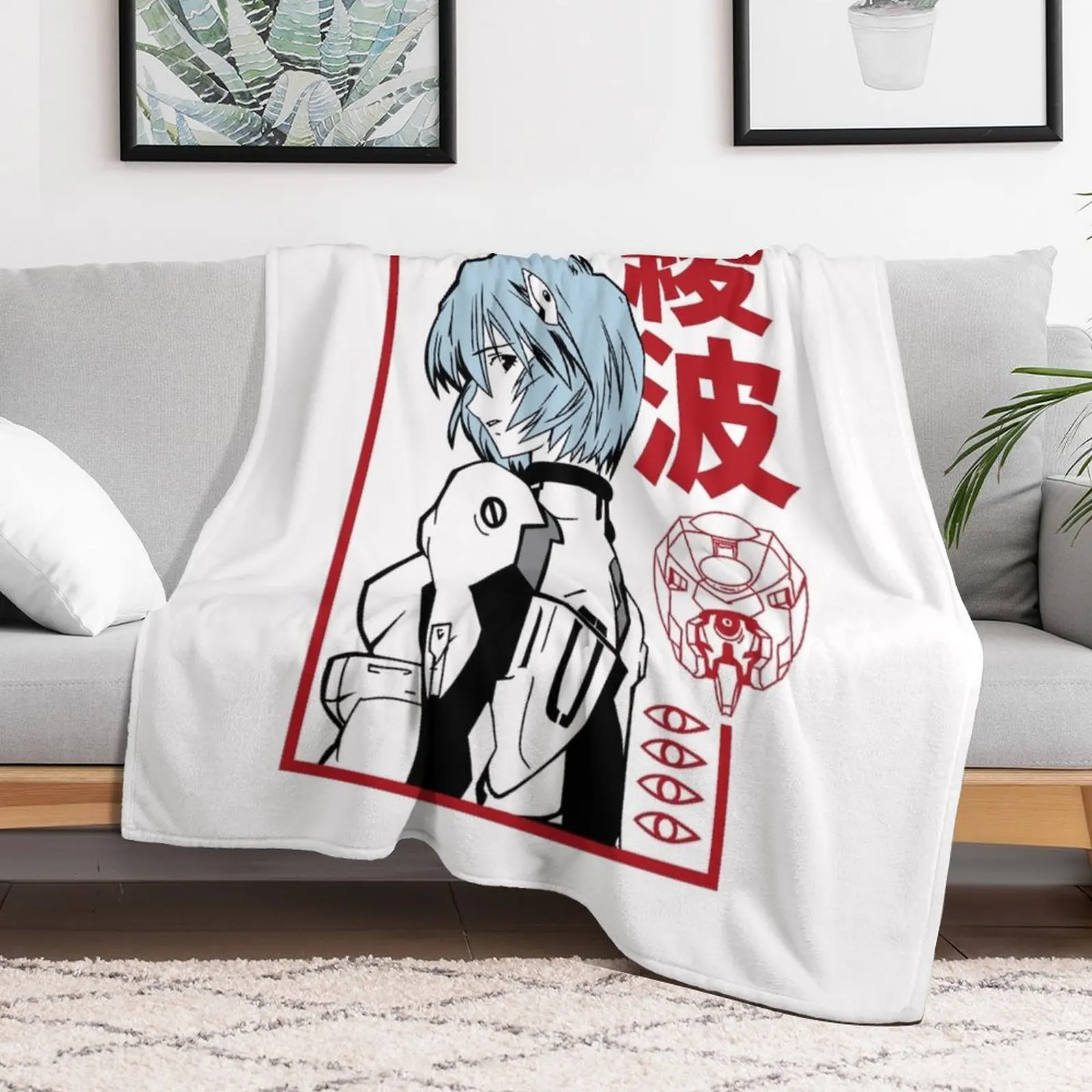 Rei Ayanami Throw Blanket Cute Camping Decorative Beds Giant Sofa Blankets