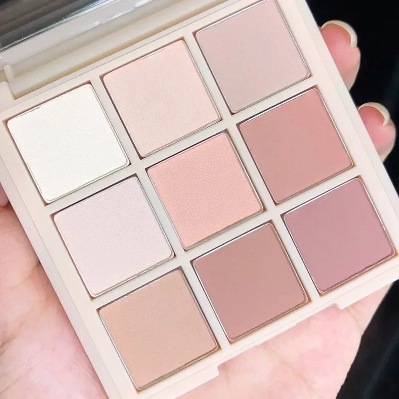 Paleta de sombra de ojos mate, 9 colores, sombra de ojos desnuda, resistente al agua, pigmento de ojos de larga duración, todo mate, sombra de ojos en polvo, cosméticos para ojos