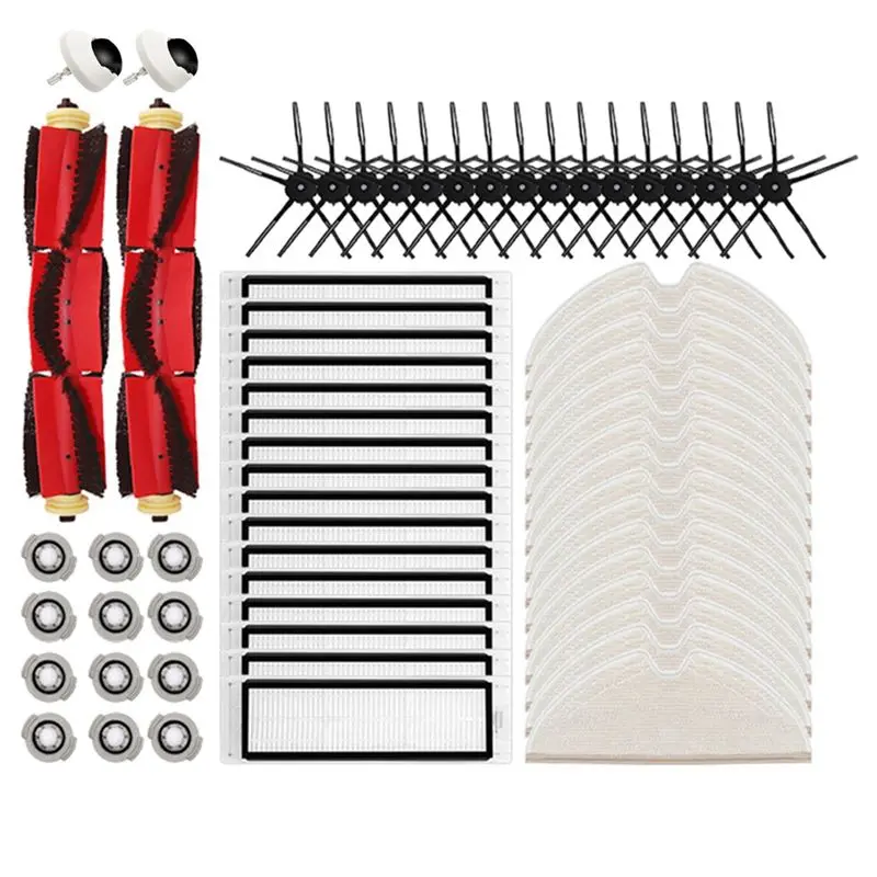 ABZA-Compatible For Roborock S5/S5 Max/S6/S6 Maxv/S6 Pure/E4/E5/S51/S52/S55 Main Side Brush Filter Mop Cloth Parts