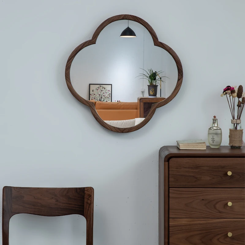 Makeup Pocket Decorative Mirrors Bathroom Wooden Handicraft Aesthetic Decorative Mirrors Specchi Decorativi Room Decor BL50DM