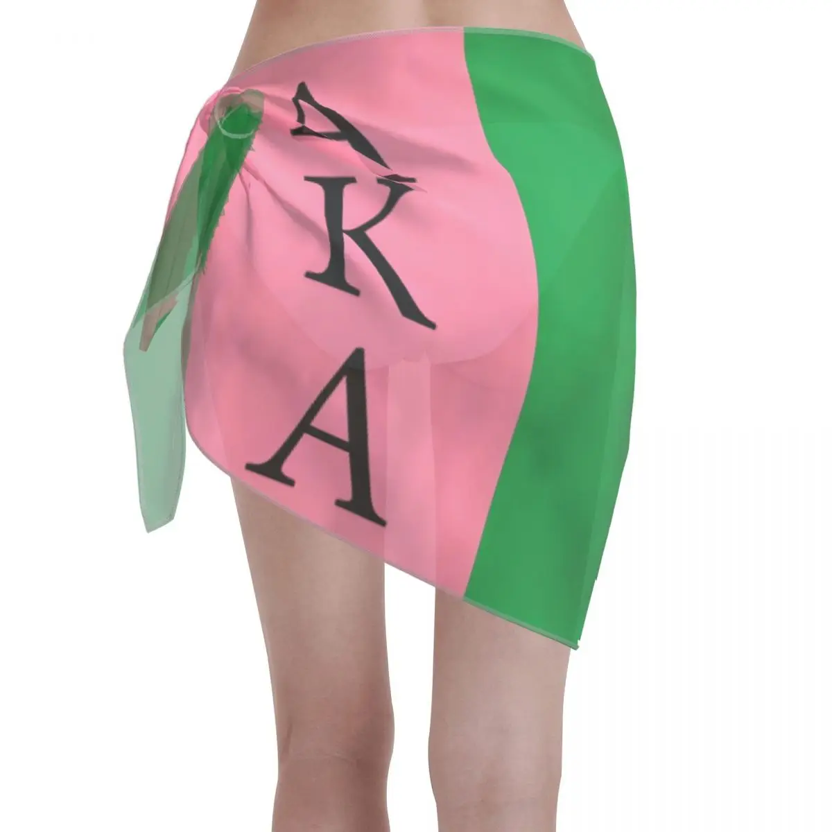 AKA Sorority – paréo court personnalisé pour femmes, enveloppe de plage imprimée en 3D, pour maillots de bain, robes portefeuille pour Bikini, Cover-up pour maillot de bain
