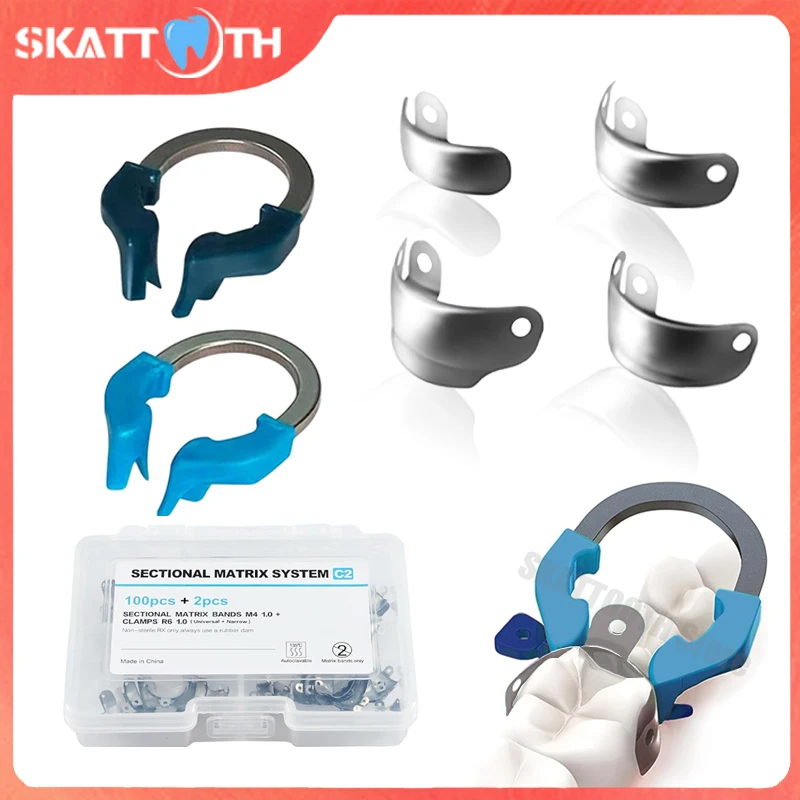 Dental Matrix Bands NITI Metal Matrices Matrix Ring Sectional Contoured Matrix System Nickel Titanium Clamping Ring Dentistry