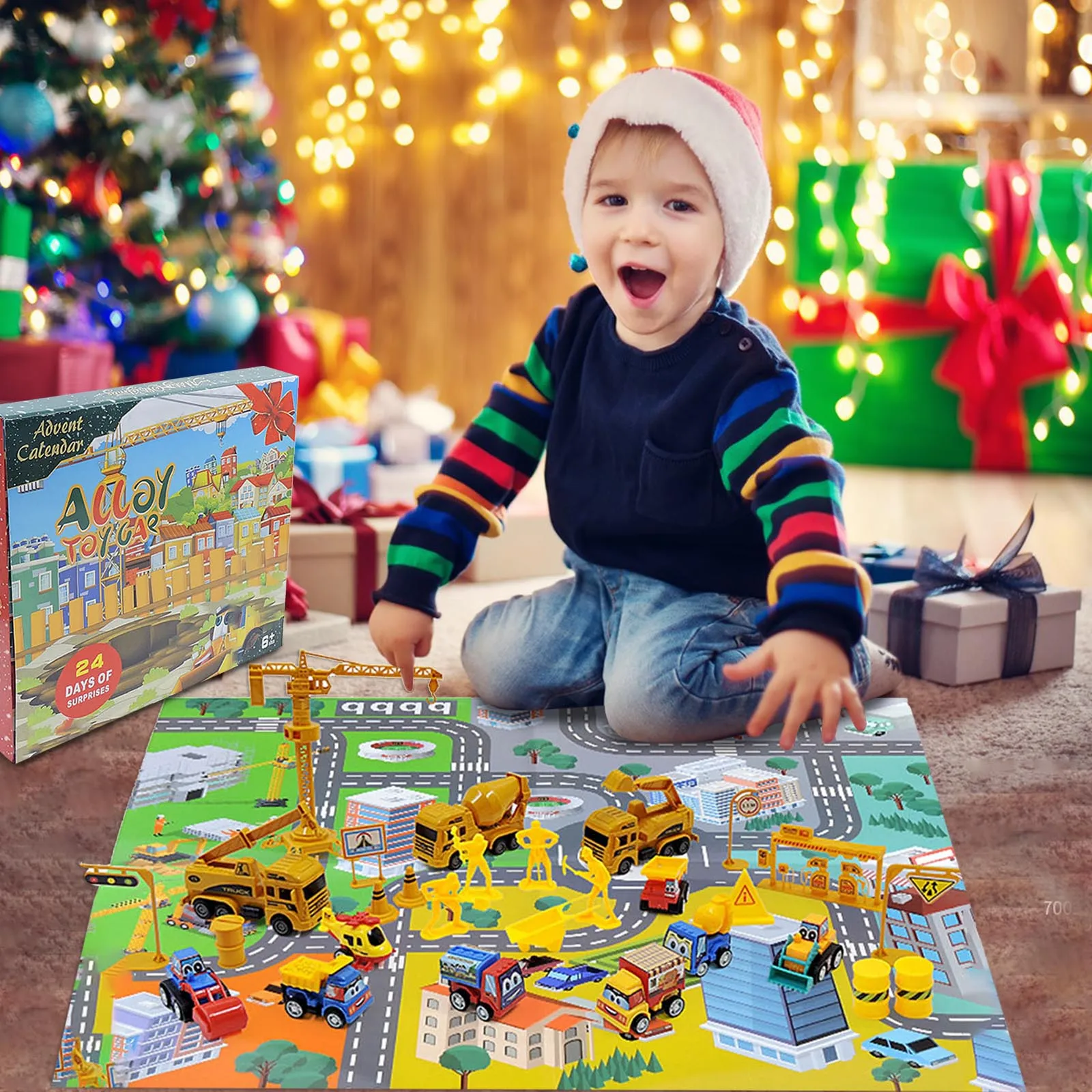 Minuterie pour tout-petits, compte à rebours de noël, calendrier de l'avent, boîte de 24 jours, jouet Surprise, poupées de déballage pour enfants, minuterie amusante pour enfants silencieux