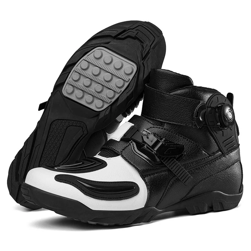 

Men's Waterproof Motorcycle Boots Outdoor Off-Road Motocross Racing Shoes Wear Resistant Anti Collision Protective Motorbike Rid