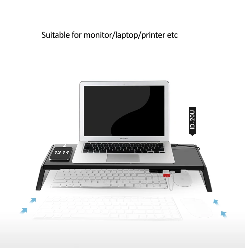 D-MOUNT ID-20U desktop monitor stand/laptop tray