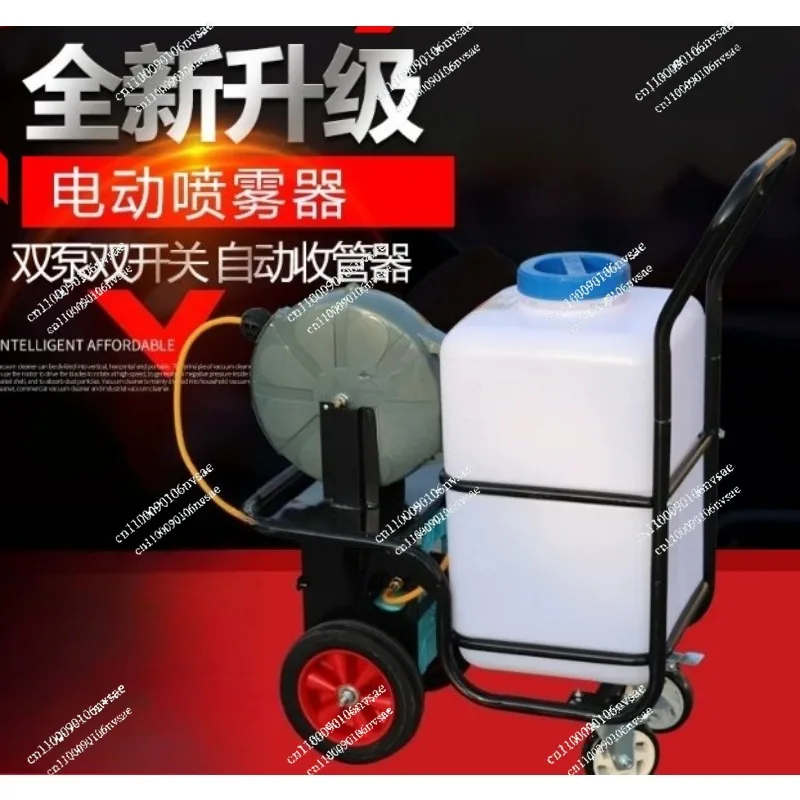 Agricultural Rechargeable Hand Cart Trolley Electric Sprayer with Wheels 60L