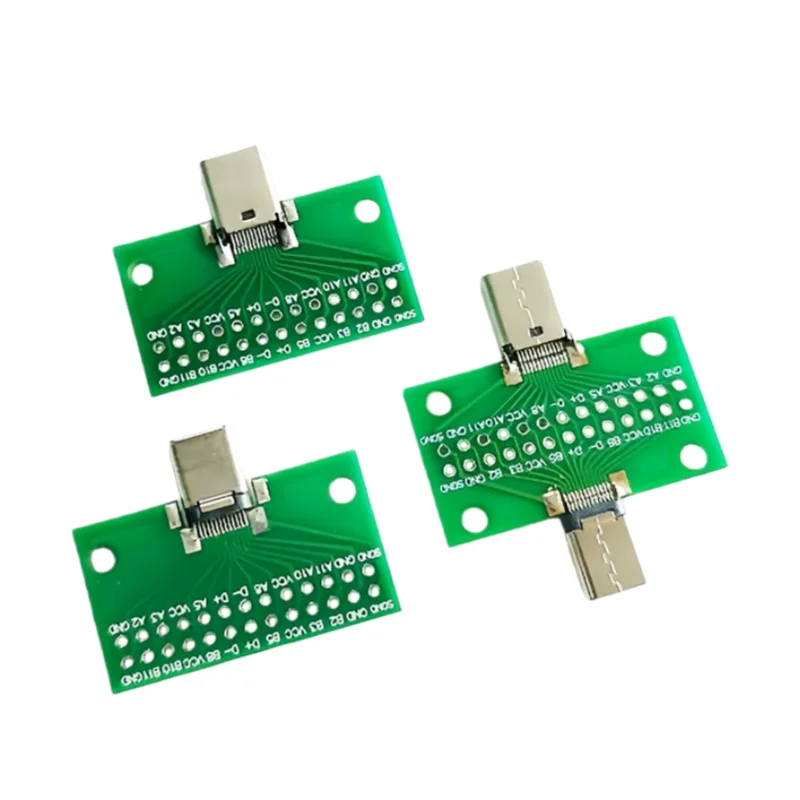 Type-C Male/Female Test Board Double-Sided Reversible 24-Pin Header USB 3.1 Data Cable Adapter