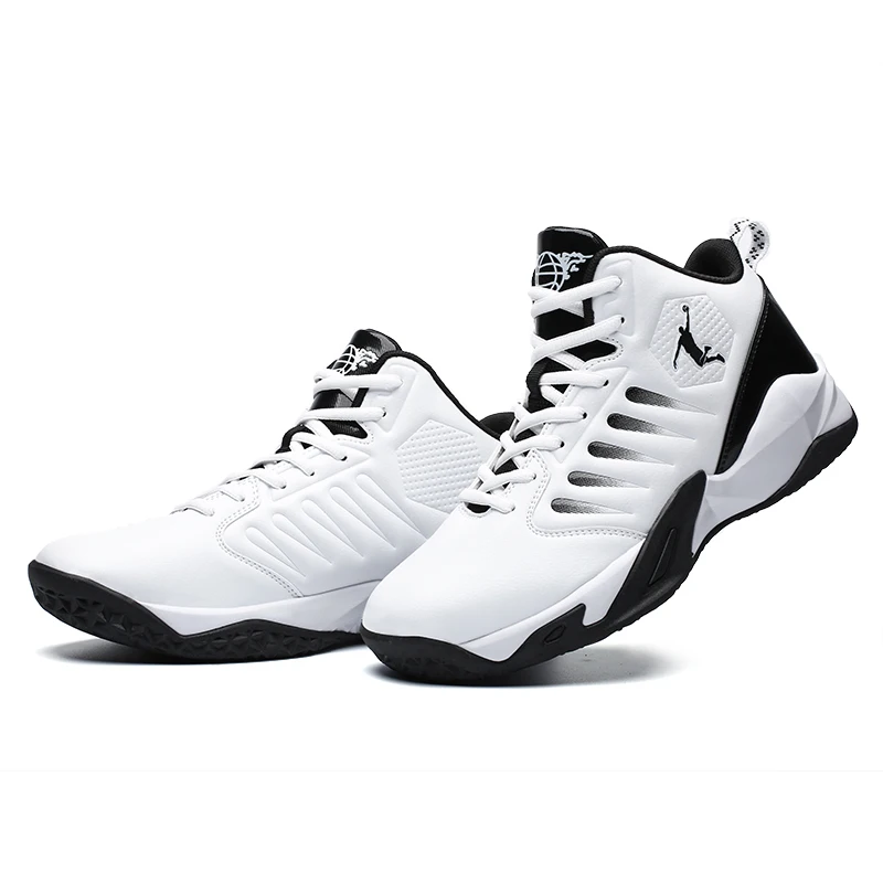 Leather Men\'s High Top Sneakers Basketball Shoes Men 2024 Unisex Sports Breathable Anti-Slip