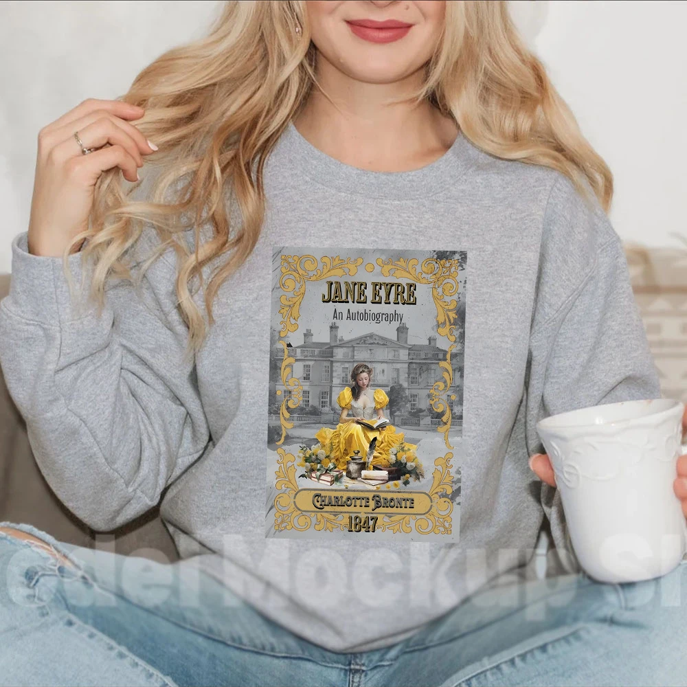 Jane Eyre Sweatshirts for Women Charlotte Bronte Historical Romance Women's Clothes Bookish Literary Bronte Sisters Fan Art Gift