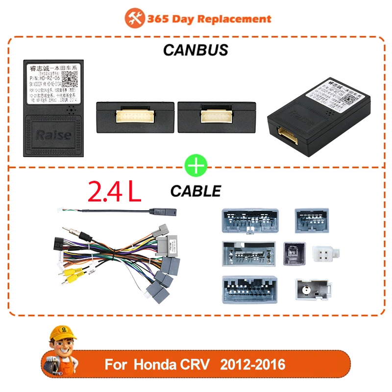 Car Audio Canbus Wiring Harness Stereo Navigation Adapter for Honda 2.0 2.4 Civic 2012-2017 Honda CRV 2012-2016 Car Plug & Play