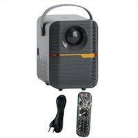 AABFK P10 Smart 4K WiFi Portable 1080P Home Theater Video LED Bluetooth Mini Projector Android 10 Projector EU PLUG(Black)