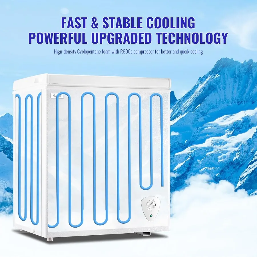 WANAI Chest Freezer Large Compact Deep Freezers Fast Freezing Freezers for Home Office Dorm Apartment Size Freezr with Removabl