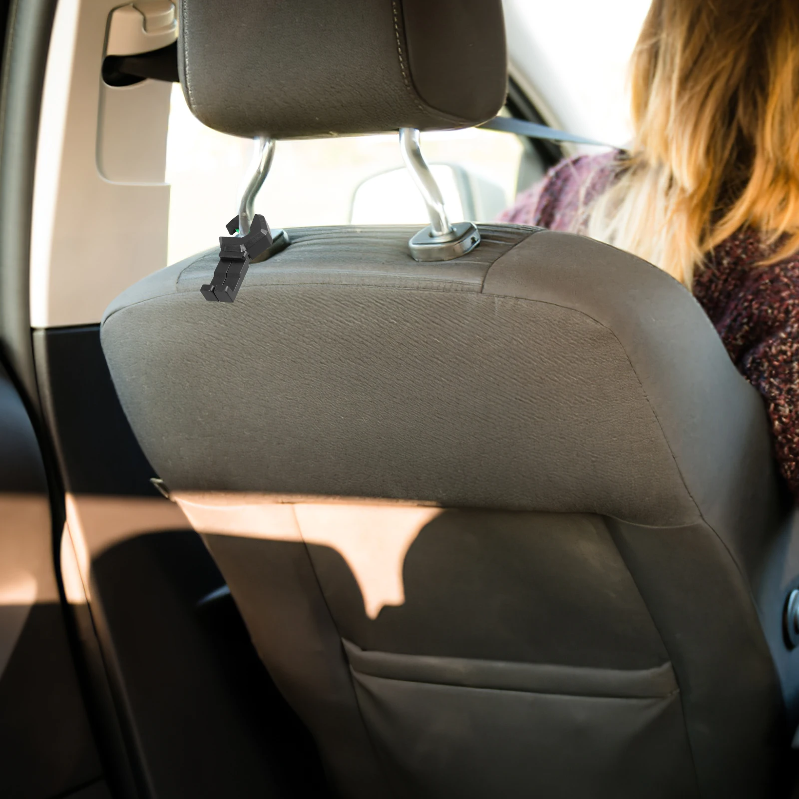 

Car Headrest Hooks ABS Material Easy Installation Storage Carry Dual Design ganizes Groceries H bags Shopping Bags Backseat