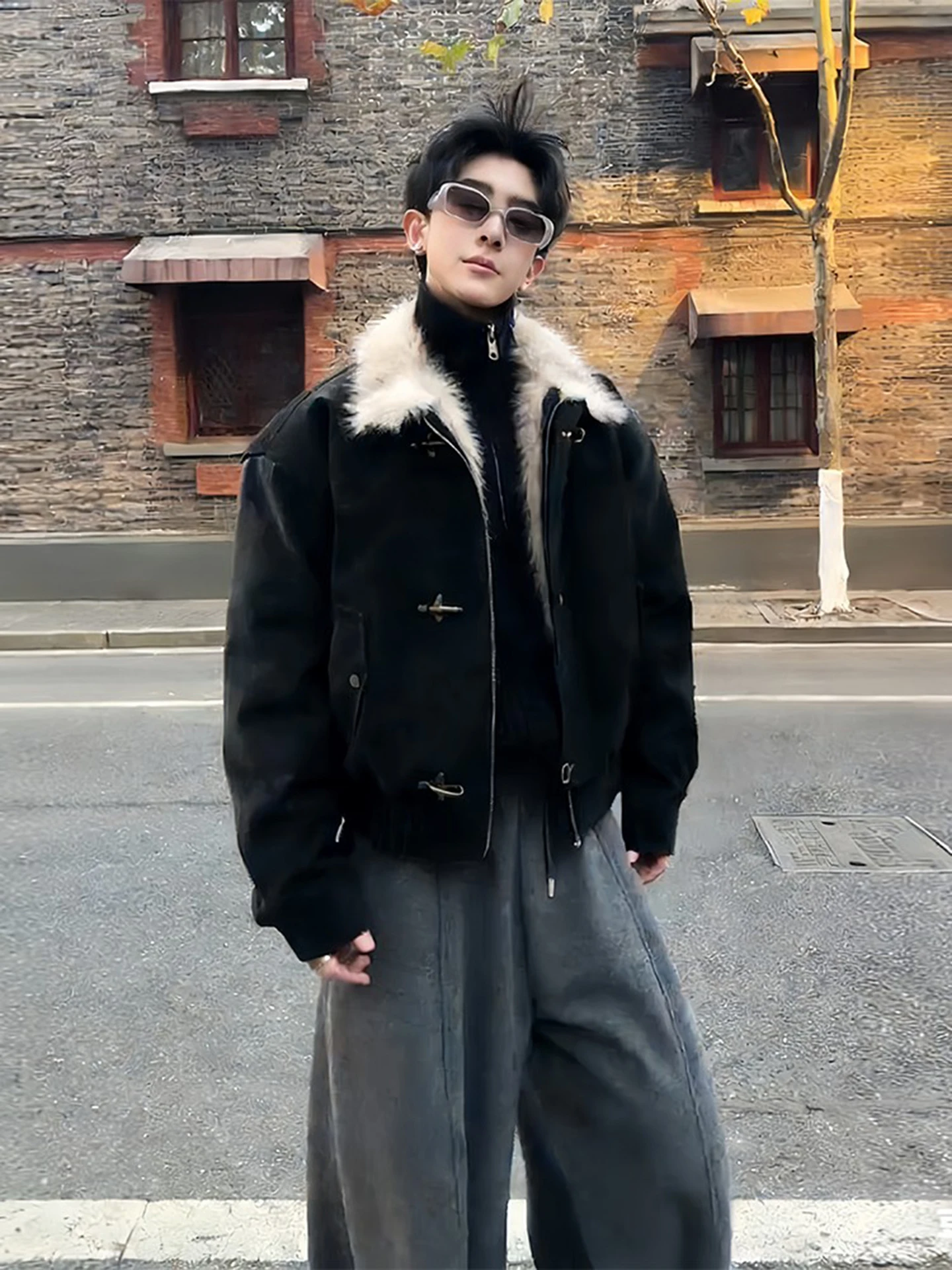 

Мужская хлопковая куртка American Style Harrington: утепленная, на молнии, повседневная, модная, для зимы