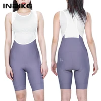 INBIKE-pantalones cortos con pechera para ciclismo para mujer, pantalones de bicicleta de cintura alta, acolchados en 3D, ropa ajustada para ciclismo, pantalones para bicicleta de montaña y carretera con bolsillos