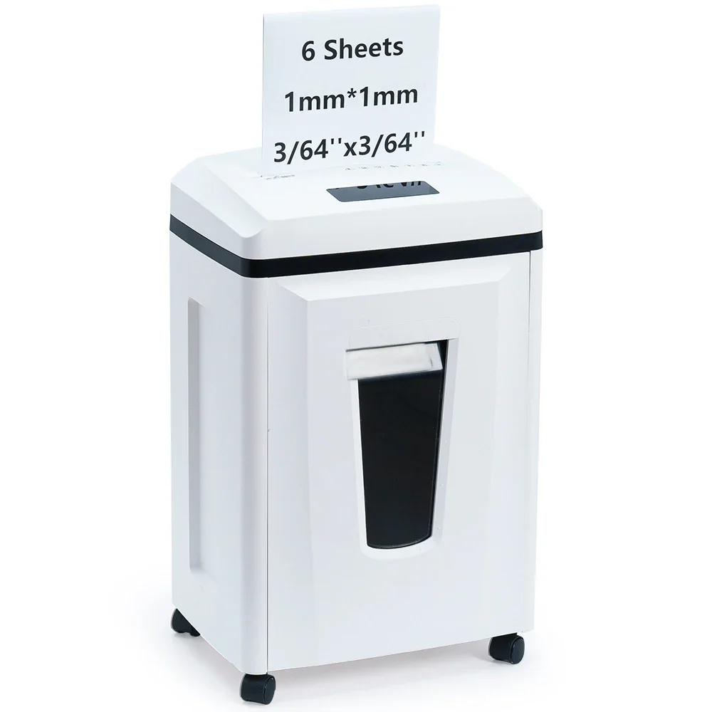 Micro Cut Shredder P7 High Security Paper Shredder For Office Home 6 Sheets Paper Shredder For Credit Cards/Staples/CD/DVD 23L