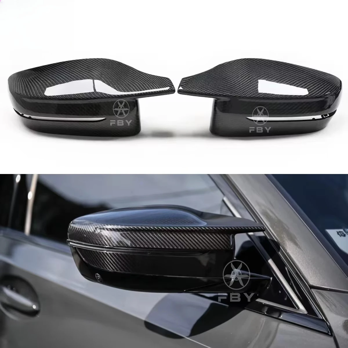 1 Pair of High Quality G8X Style Carbon Fiber Mirror Covers for G20 G30 G32 G11 G12 G22 G15 G16 Rearview Door Mirror Shell