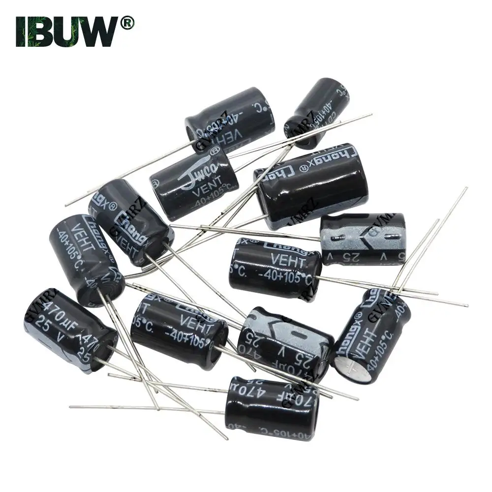 900PCS 30Values DIP Kit de condensadores electrolíticos 0.1uF-1000uF para proyectos electrónicos