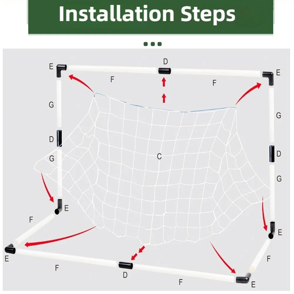 Neues Fußballtor, Sportspielzeug, faltbares Kinder-Fußballtor mit Pumpe und Ball, tragbares Fußballtor, Outdoor-Fußballtraining