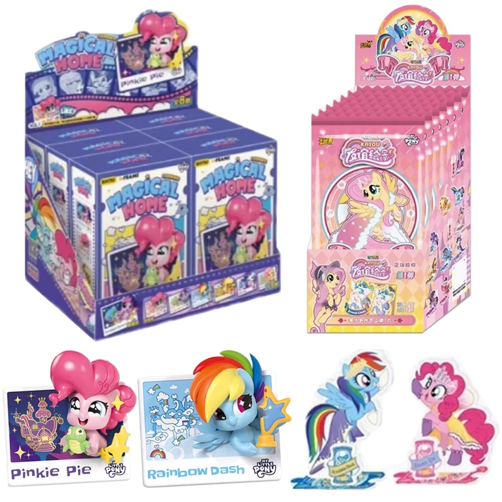 

KAYOU Genuine My Little Pony Card 3D Photo Frame Stand Adventure Edition Badge Color Paper Anime Collectible Cards Toys Gifts