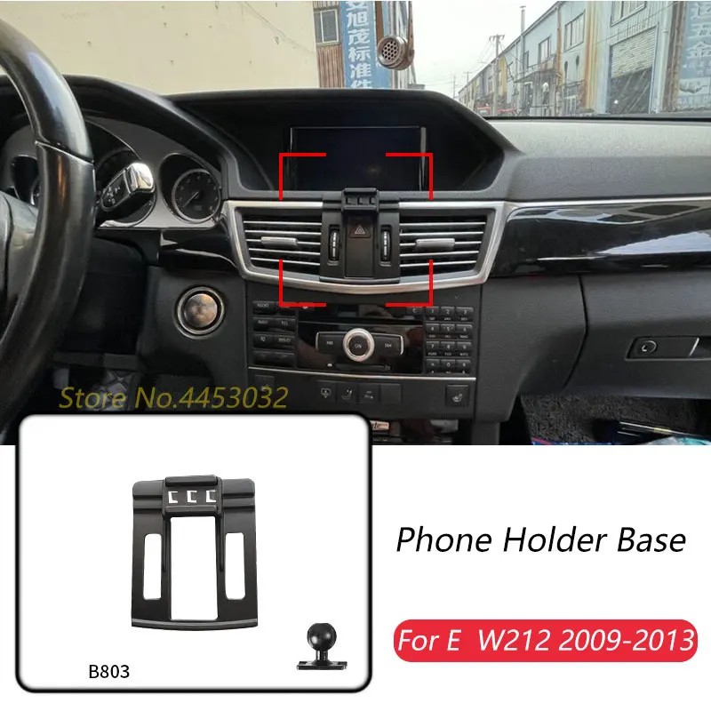 Car Phone Holder Base Special Mounts For Mercedes Benz E W212 2009-2013 Fixed Air Outlet Bracket Accessories With Ball Head 17mm