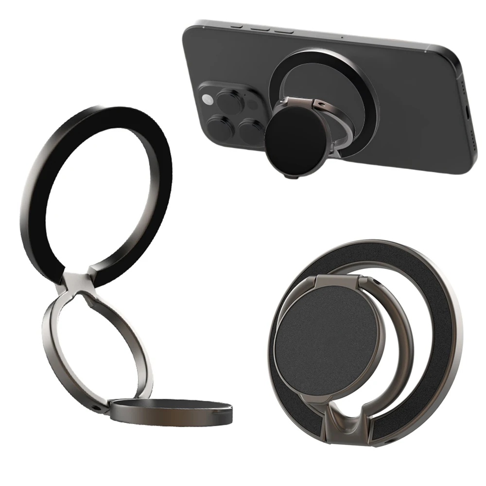 

MagSafe Phone Stand Double Sided Magnetic Phone Finger Ring Holder Portable Folding Cellphone Stand Grip Bracket for IPhone
