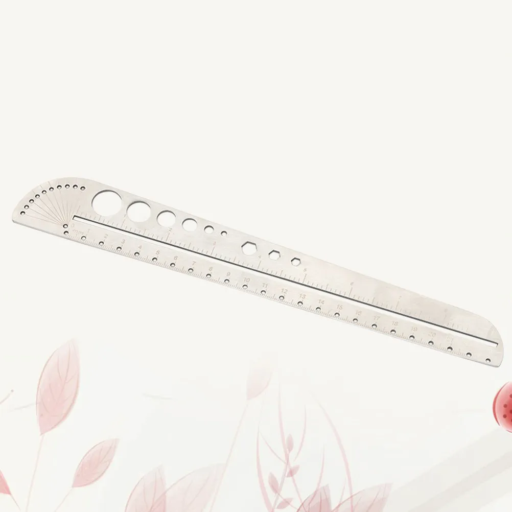 26.3cm Stainless Steel Multifunctional Ruler Combines Scale Compass Protractor Hexagon Tool Precision Drawing Graphic Mapping