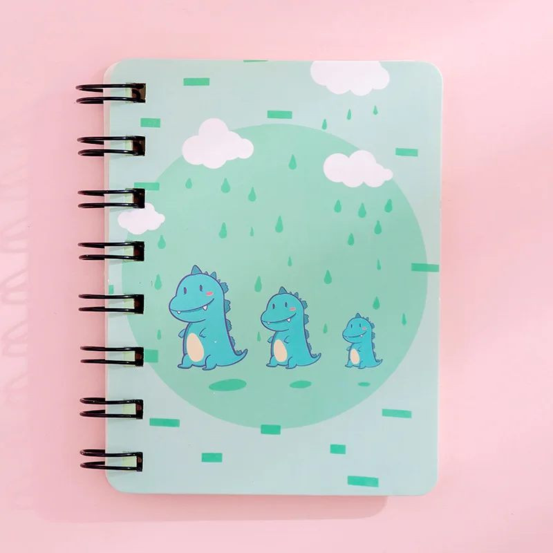 Notebooks Cartoon Cute Fun Dinosaur A7 Coil Book Cute Students Mini Portable Note Notebook Pocket Notebook