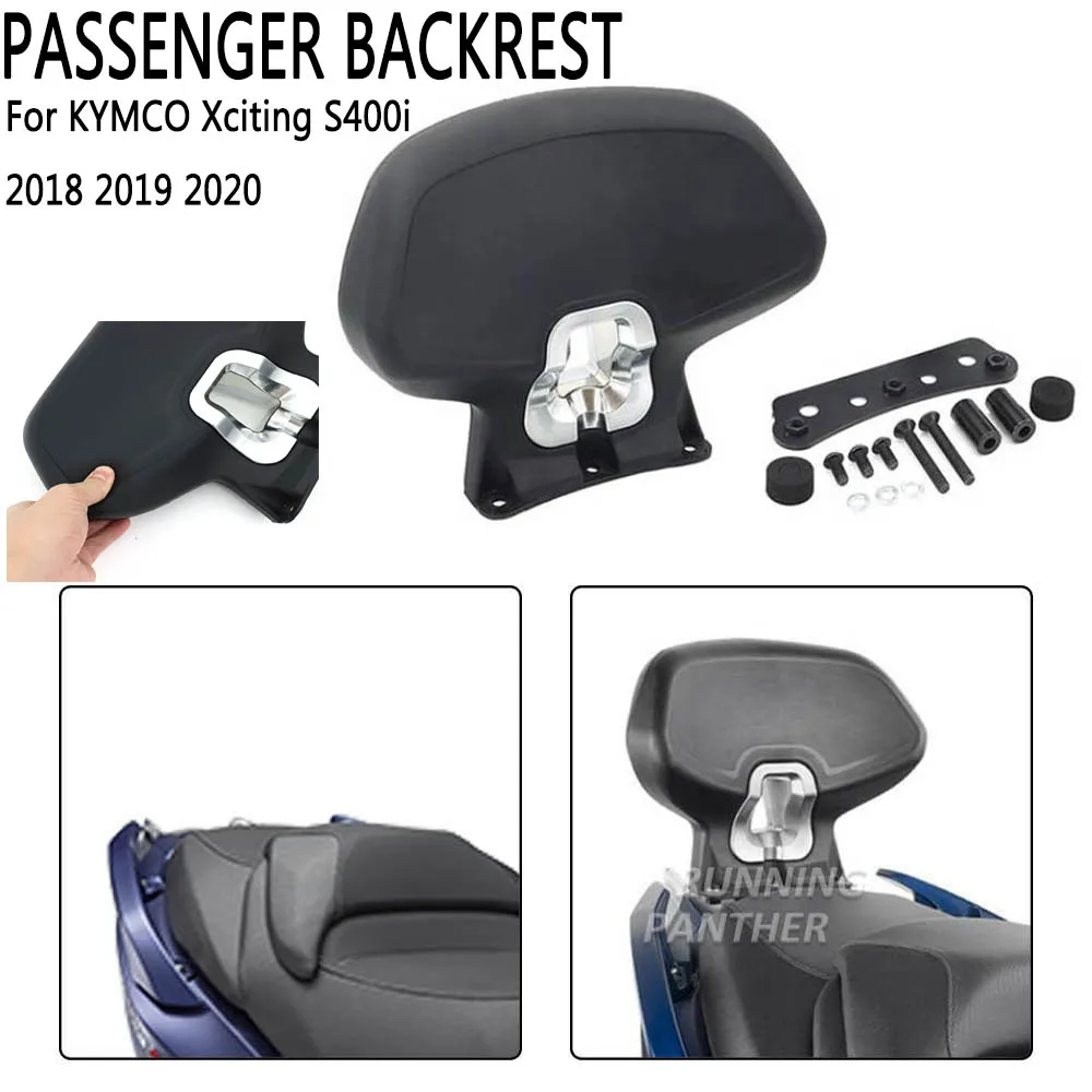 

NEW For KYMCO XCITING S400I S400 S 400 I 2018-2020 2019 Motorcycle Black Rear Passenger Seat Backrest Cushion Back Rest Pad