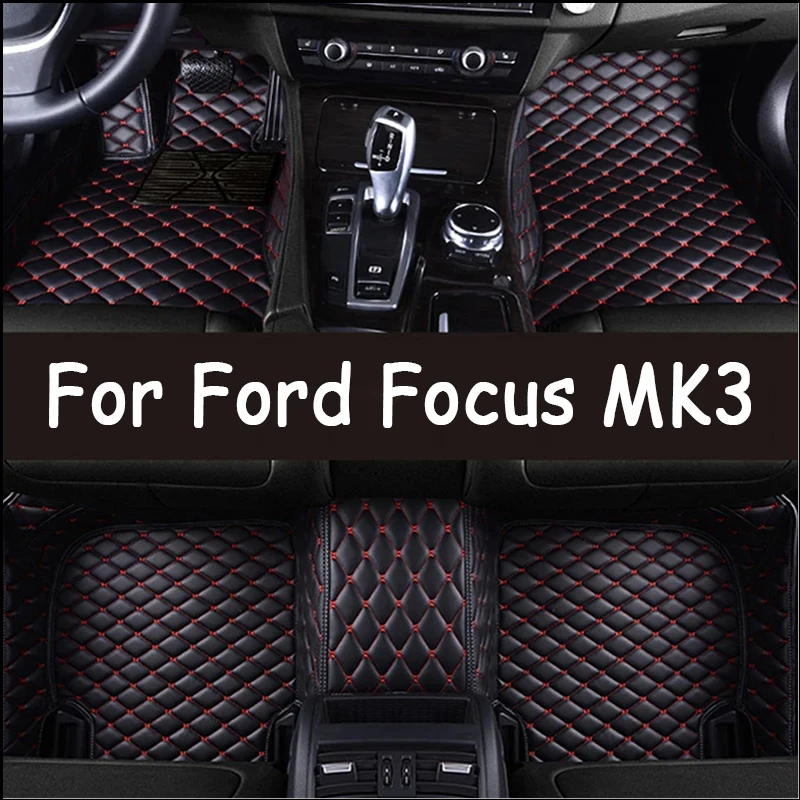 

Изготовленные на заказ автомобильные коврики для Ford Focus MK3 2012-2018, автомобильные ковры, аксессуары для ног