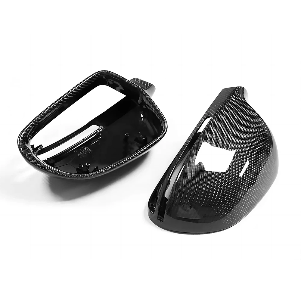 Replacement Rearview Side Mirror Covers Cap For Audi 2009 only A3 S3 A5 RS6 OEM Carbon Fiber Shell Without Blind Spot Assist