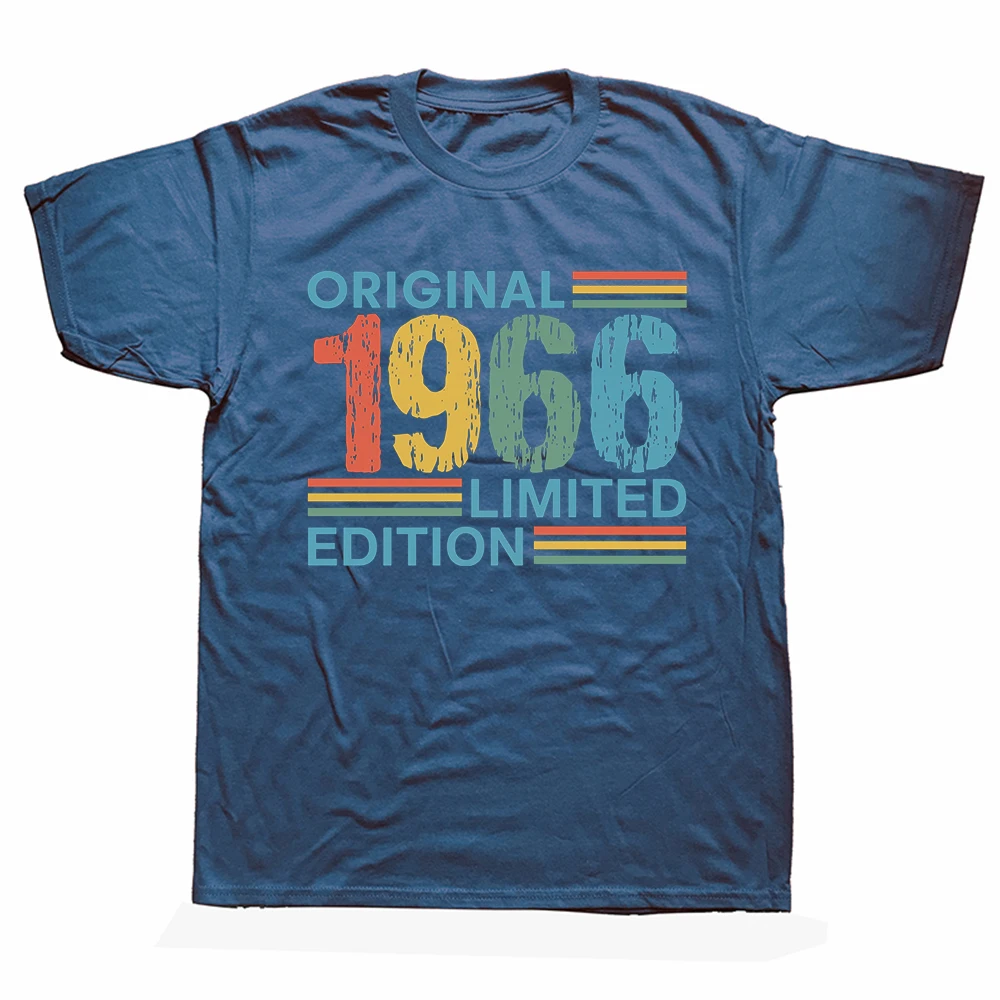 60. Geburtstag Vintage 1966 Limited Edition T-Shirts Herren Baumwolle Humor Streetwear T-Shirt Kurzarm Unisex Lose Kleidung – Detail 2