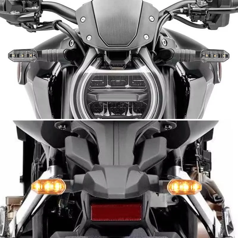 Motorcycle Turn Signal LED Blinker Amber Indicator Waterproof LED Lamp Universal 12V For Honda CBR500R CBR650R CRF250L Rebel 500