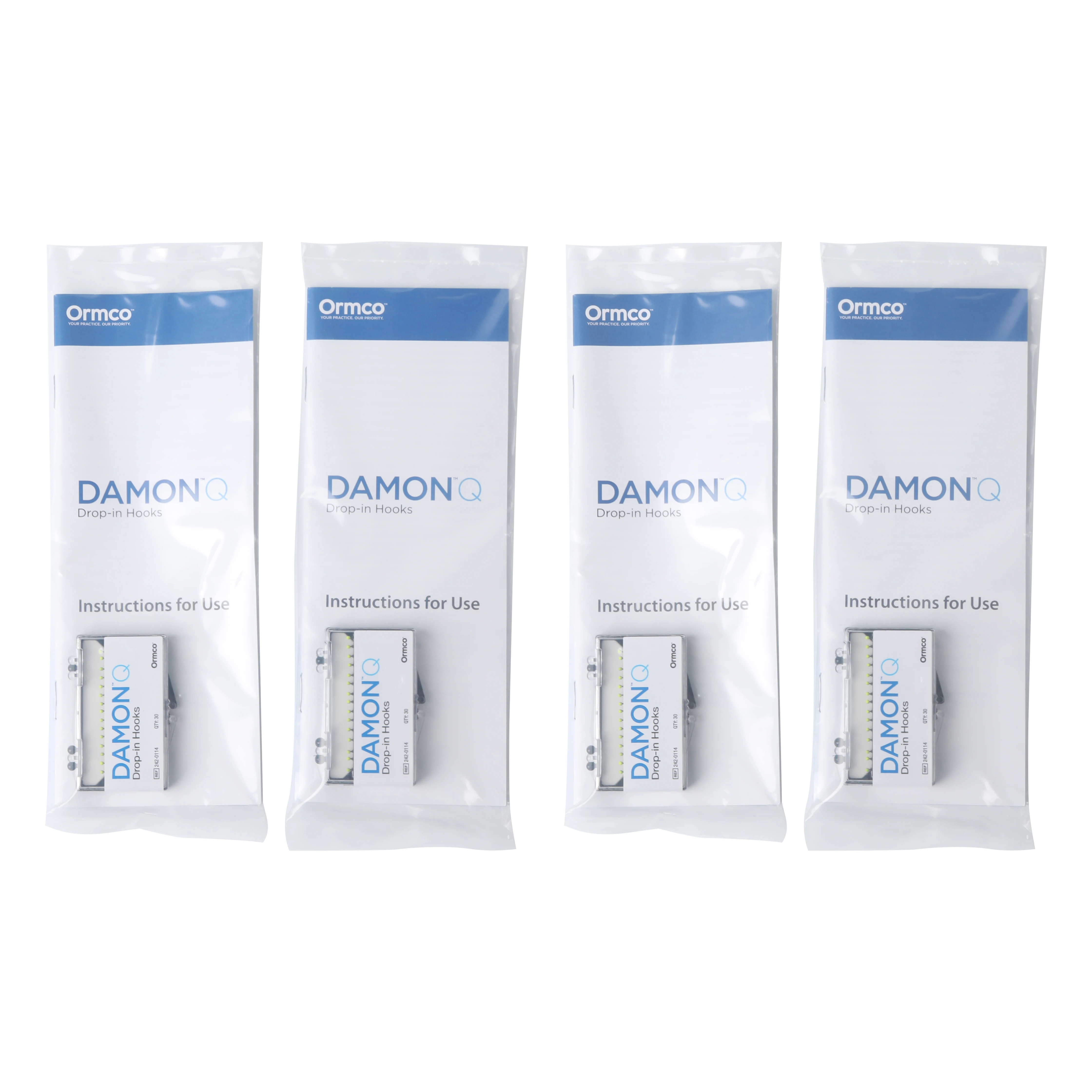 10Box Ormco Drop-in Hooks for Efficient Orthodontic Treatment, Secure Fit on Buccal Tubes for Direct Bonding