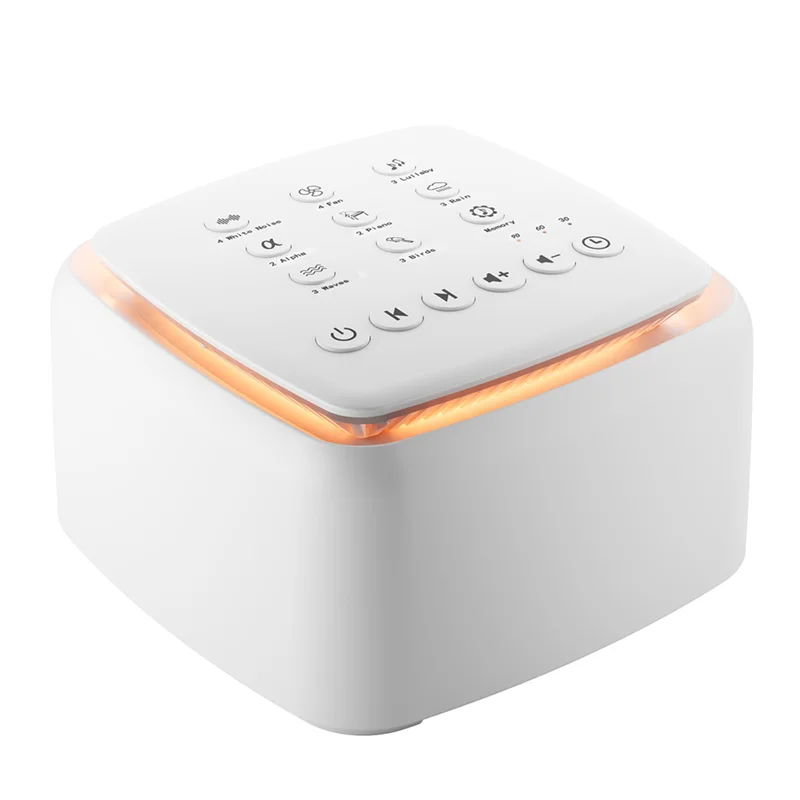 AINY-White Noise Machine,Rechargeable Sound Machine For Baby Adults,30 Soothing Sounds And Warm Light For Sleeping Durable