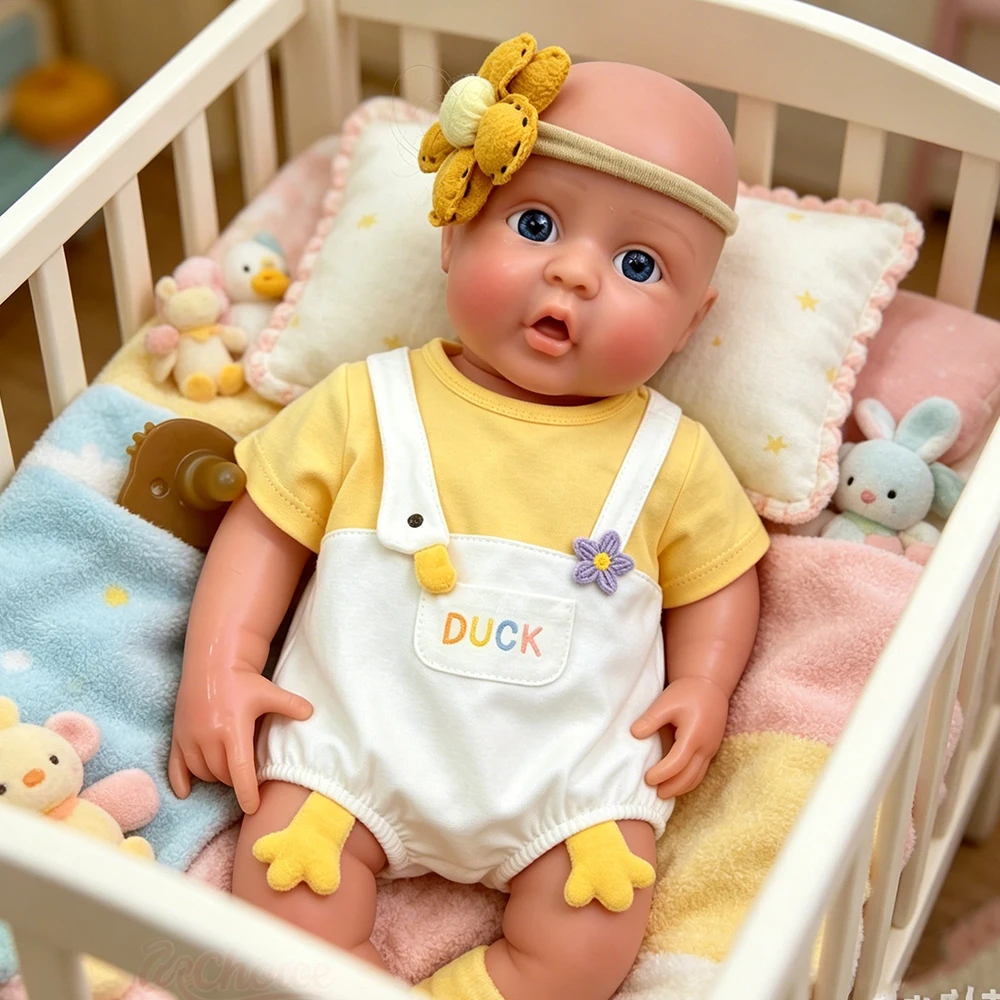 

17inch Realistic Silicone Reborn Baby Girl Full Body Soft Weighted Premium Newborn Doll For Baby Care And Nursery Training
