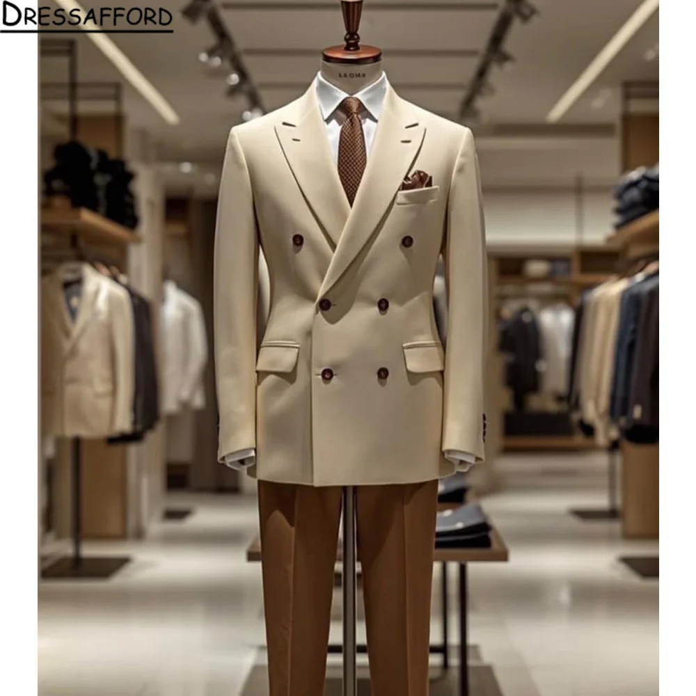 Wedding Host Performance Men's Suit Dress Three-piece Botanical Floral Pattern Blazer for Men with Pants