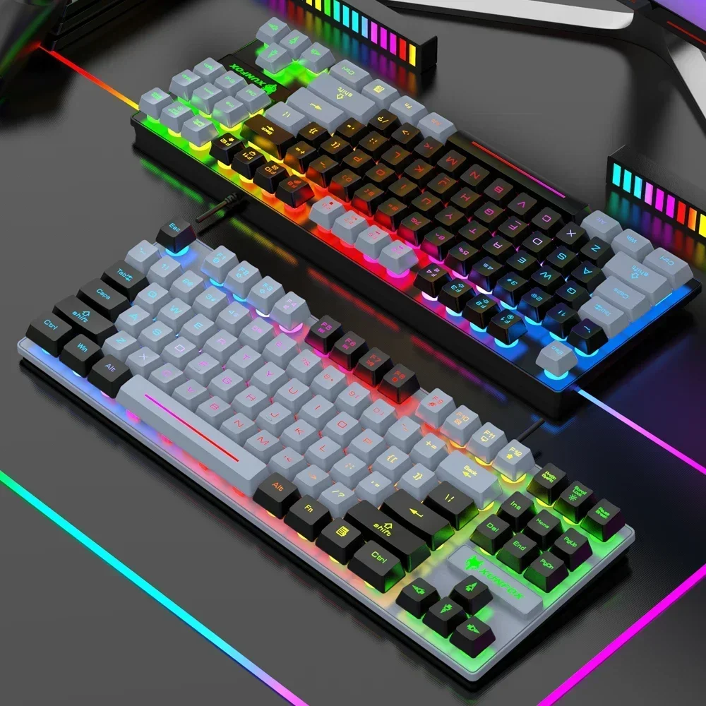 

Клавиатура игровая Механическая Проводная с RGB-подсветкой, 87 клавиш