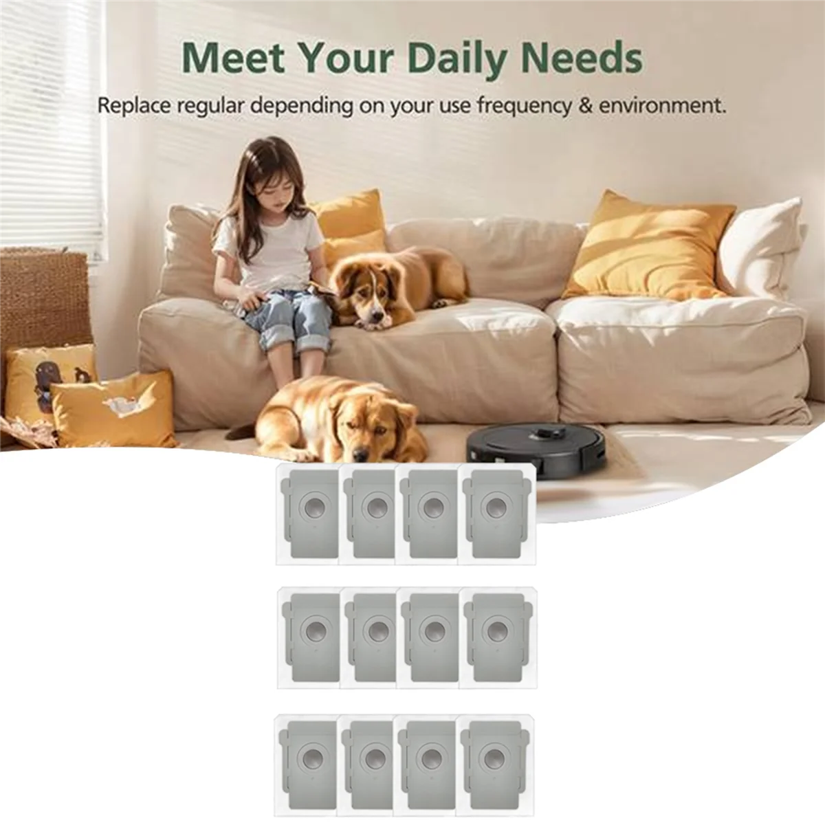 12 buah tas debu untuk IRobot Roomba Combo J9 + & Combo J7 +/Plus aksesoris penyapu dibangun untuk Well-A19G terakhir dan bekerja