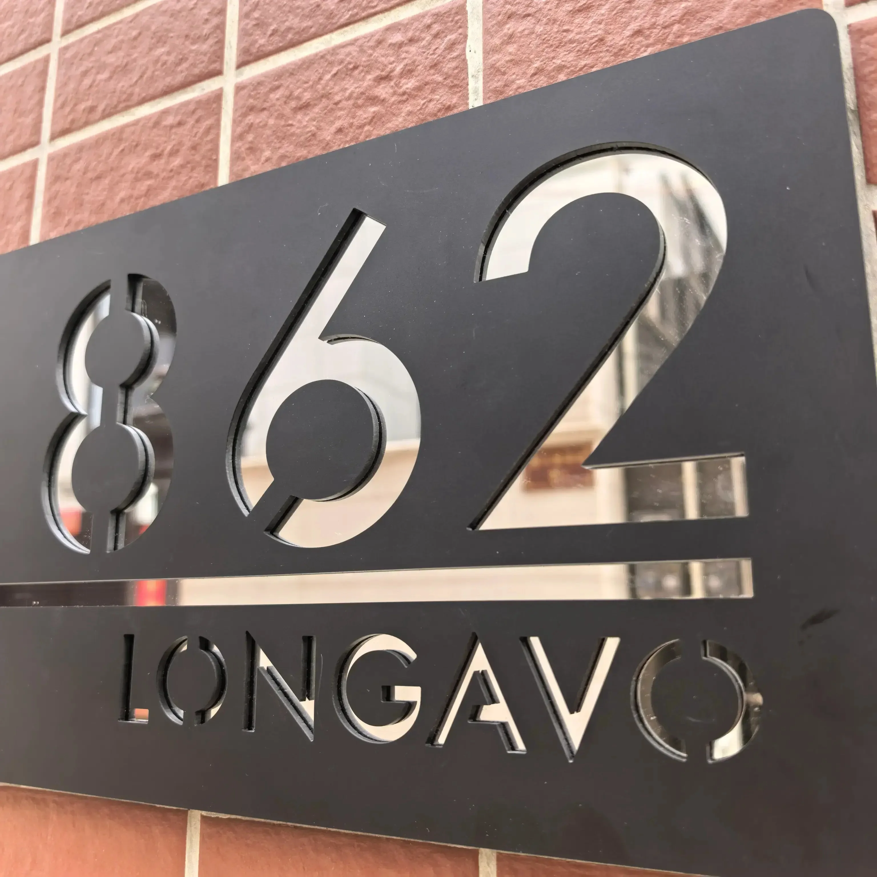 Customized Laser Cut House Number Plate Modern Residential Street Address Sign Large Acrylic House Numbers Outdoor Home Decor