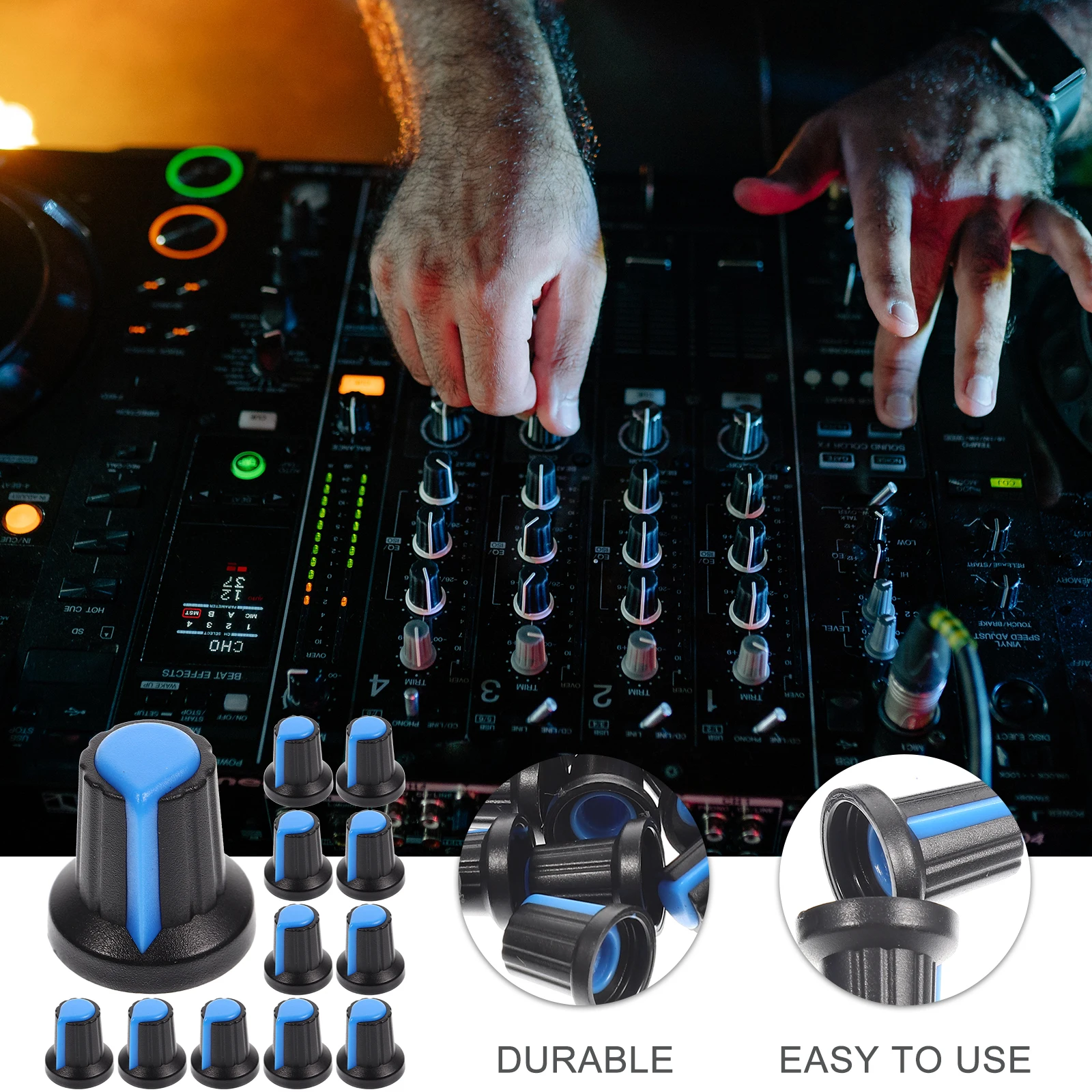 

100pcs Guitar Knob Switch Cap Control Knobs Caps For Guitar Parts Volume Tone Pedal Amplifier Sound Equipment