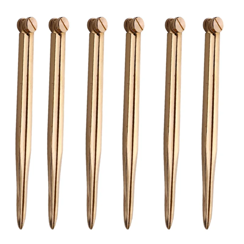 

6Pcs 168Mm Nautical Chart Straight Divider Solid Brass Marine Dividing Tool No Rust For Architects Marine Navigation