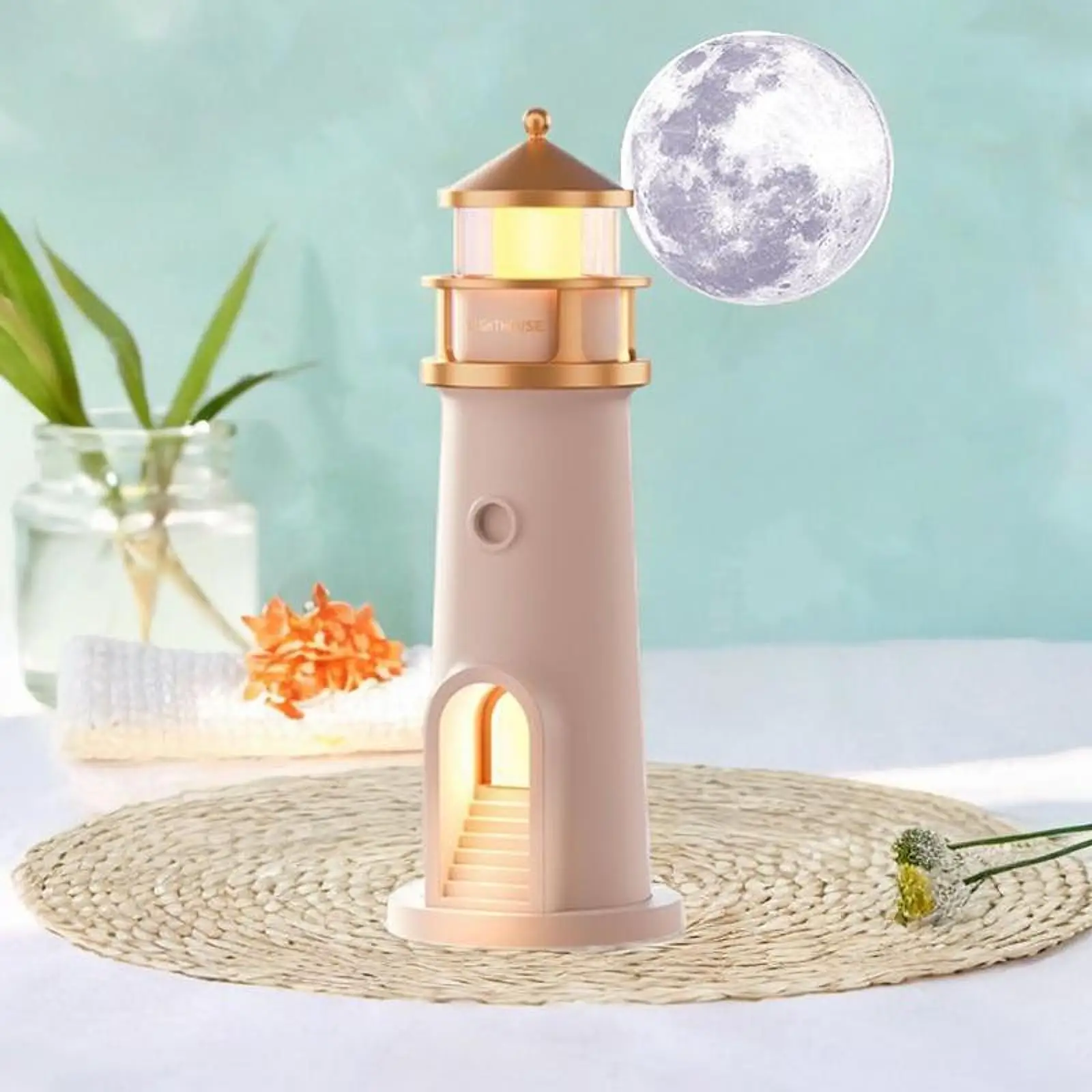 Candeeiro de mesa de cabeceira com luz noturna ambiente Brilho ajustável com alto-falante sem fio