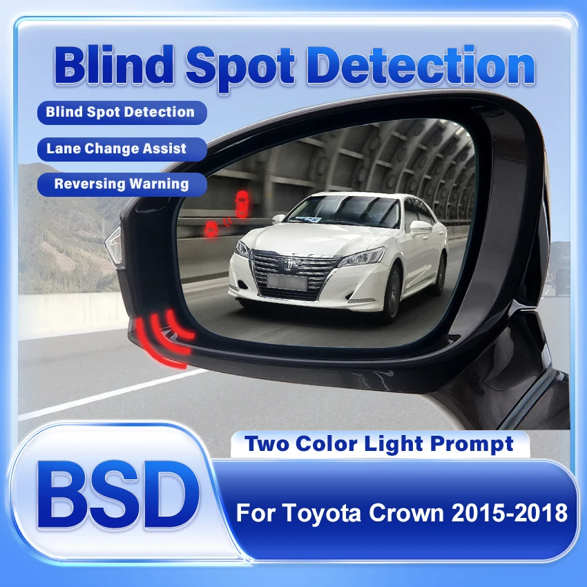 Car Rearview Mirror For Toyota Crown 2015-2018 BSD BSM BSA Blind Spot Detection System Lane Change Assist Radar Detector For Car