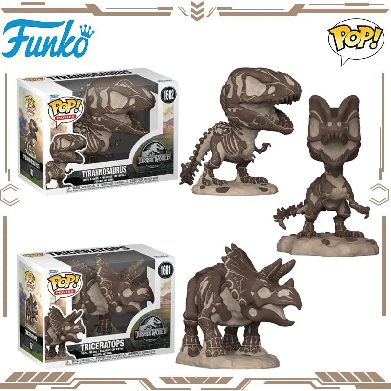

Funko POP Original Jurassic World Dilophosaurus Triceratops Tyrannosrus Action Figure Toys for Boys Girls Gift Collectible Model