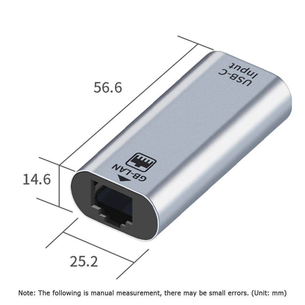 Adattatore USB-C A Doppia Porta Ethernet 10G/1G – Alluminio, 10.000 Mbps, Plug-and-play Per Laptop E Desktop